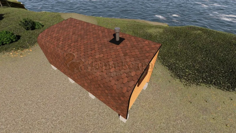 Баня «Парус» из кедра 6х2,2 метра