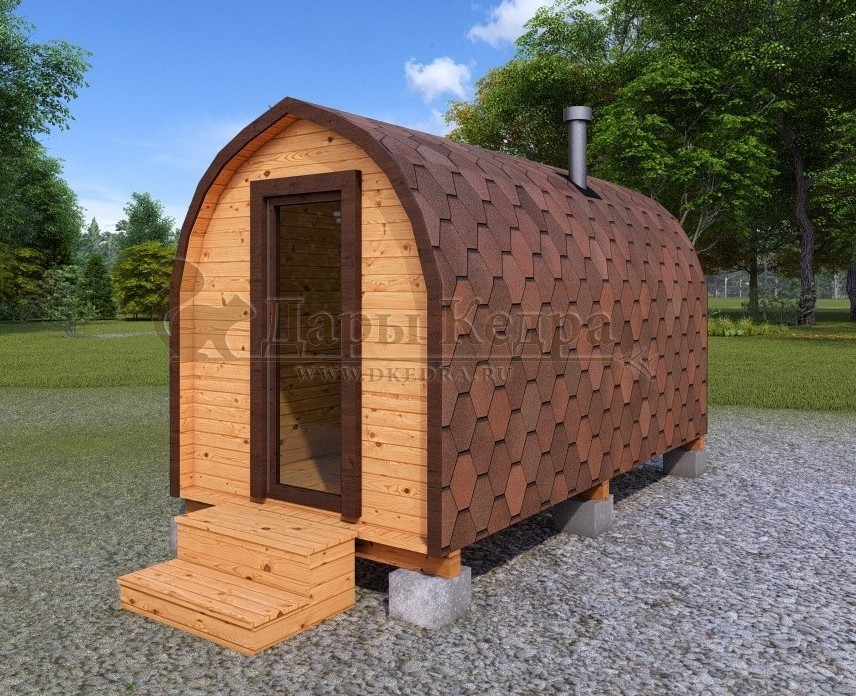 Баня «Викинг» из кедра 4х2,35 м