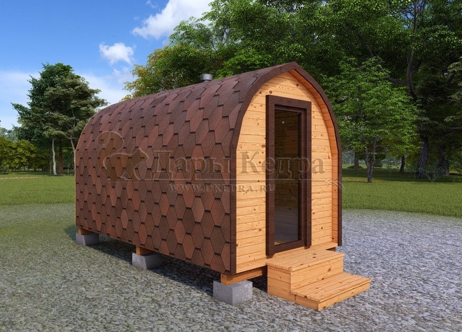 Баня «Викинг» из кедра 4х2,35 м