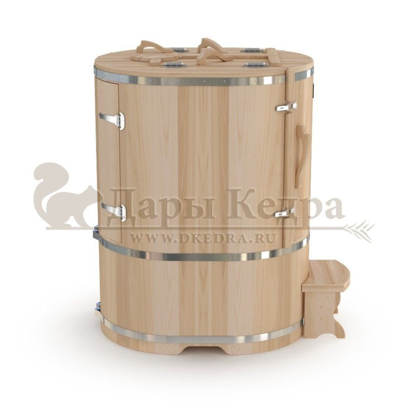 Кедровая бочка (фитобочка) овальная со встроенным парогенератором «Профессиональная»